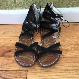 Sam Edelman Black Lace up gladiator sandals 8.5